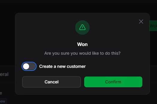won opportunity